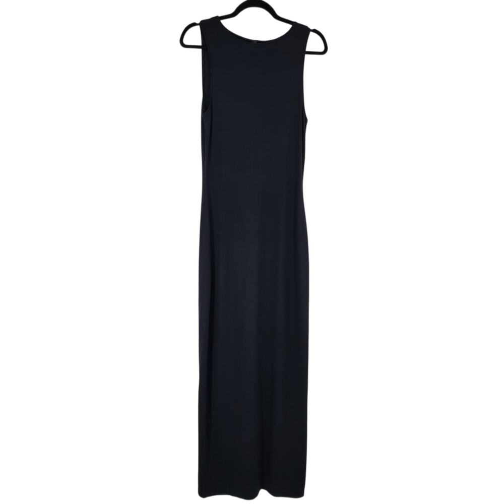 Skims Smooth Layers Black Boat Neck Sleeveless Jersey Maxi Dress Size Medium